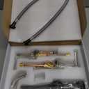 2 Handle 8 inch Widespread Bathroom Sink Faucet Brushed Nickel with Pop-Up Drain, High Arc Modern Bathroom/Vanity/Lavatory Faucet 3 Holes with Brass 360 Swivel Spout, TAF830Y-BN