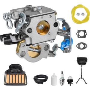 Carburetor Air Filter Spark Plug Repair Kit Replacement for Husqvarna 455 460 Rancher 461 Jonsered CS2255 Chainsaw 544883001 WTA-29 WTEA-1-1