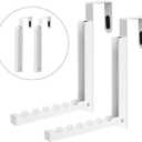 2 Pack Over The Door Hanger Hooks for Clothes, Portable Storage Hooks, Heavy Duty Foldable Clothes Organizer Coat Towels Hanging Rack