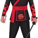 Spooktacular Creations Men Ninja Costume, Halloween Costume Adult Ninja for Halloween Cosplay Party XL