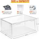 CD Storage Box, Stackable Clear Plastic CD Organizer