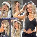 HAIRCUBE 13X4 HD Synthetic Lace Front Wig, Ombre Blonde Glueless Curly Wig, Natural Density Hairline Human-Like Hair Wig for Women