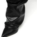 Size 9 Women's Boots, Womens Knee High Boots Wide Calf Chunky High Heel Boots Fashion Fold Over Boot Pointed Toe Winter Fall Tall Boots for Women Pull on Trendy