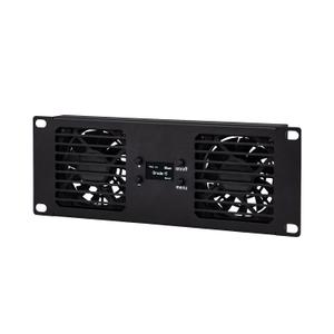 GeeekPi 10inch 2U Rack Mount Fan Unit with 2 Fans for DeskPi RackMate T1/T0/T2/T0 Plus/T1 Plus/TL1/10 inch Mini Server Rack