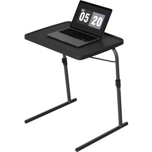 TV Tray Table, 16.9 x 22 x 29.1inch XL PRO Folding Dinner Table with 6 Height & 3 Tilt Angle Adjustments, Large Couch Desk for Working, Portable and Adjustable Laptop Desk for Sofa and Bed