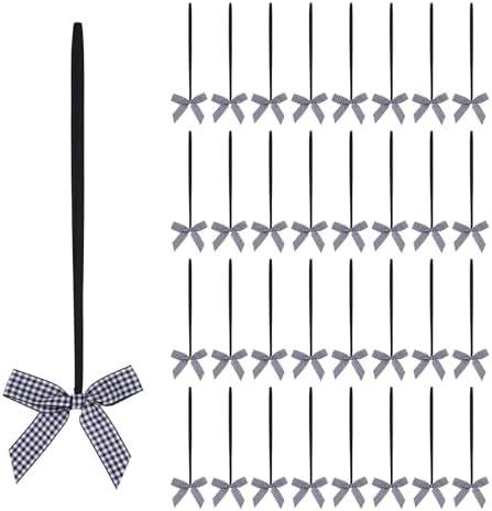 30pcs 8 Inch Stretch Elastic Loops with Pre-Tied Ribbon Bows for Gift Wrapping,Baby Showers, Weddings, Christmas Boxes (8 Inch)