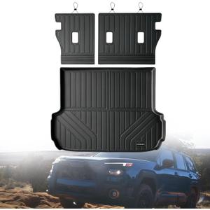 Cargo Mat for 2020-2025 2026 Subaru Outback & Backrest Mat,TPE All Weather Protection Trunk Mat Covering The Backrest Mat with Velcro Fastener Accessories,Black