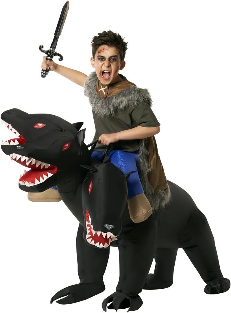 Morph 3 Head Dog Costume, Inflatable Dog Costume Kids, Blow Up Dogs Costumes, Boys Halloween Costumes