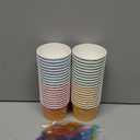 40 Pack 4 oz Ice Cream Cups with Spoons Paper Dessert Cups Colorful Sundae Bowls Disposable Ice Cream Containers for Hot Soup Spring Summer Graduation Bar Party Supplies