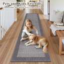 Ileading Hallway Runner Rug 2'x10' Heavy-Duty Durable Entryway Floor Mat with Non Slip Rubber Backing for Busy Traffic Extended Indoor Doormat Machine Washable Grey Kitchen Throw Rug for Corridor