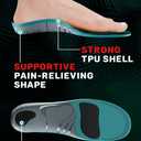 CRUVHEAL 220+ lbs Plantar Fasciitis High Arch Support Insoles Men Women - Orthotic Shoe Inserts - Boot Work Shoe Insole (XL, Aqua)