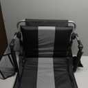 ALPHA CAMP Stadium Seat Chair for Bleachers with Back & Arm Rest (Black Grey)