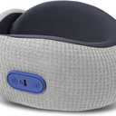Travel Pillow with Heat,Vibration Massage,Portable Rechargeable Adjustable Airplane Neck Pillow,with Headrest Support for Head,Neck,and Chin,for Pain Relief at Home,Car,Office,Travel(Grey)