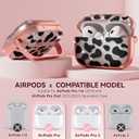 Inesore for AirPods Pro 2nd Generation Case Cover with Lock, Flowers Cute Clear Air Pods Pro 2 Case Hard iPod Pro Cases for Women Girls with Cleaner Kit (2023 USB-C /2022/2019) -Cow Print