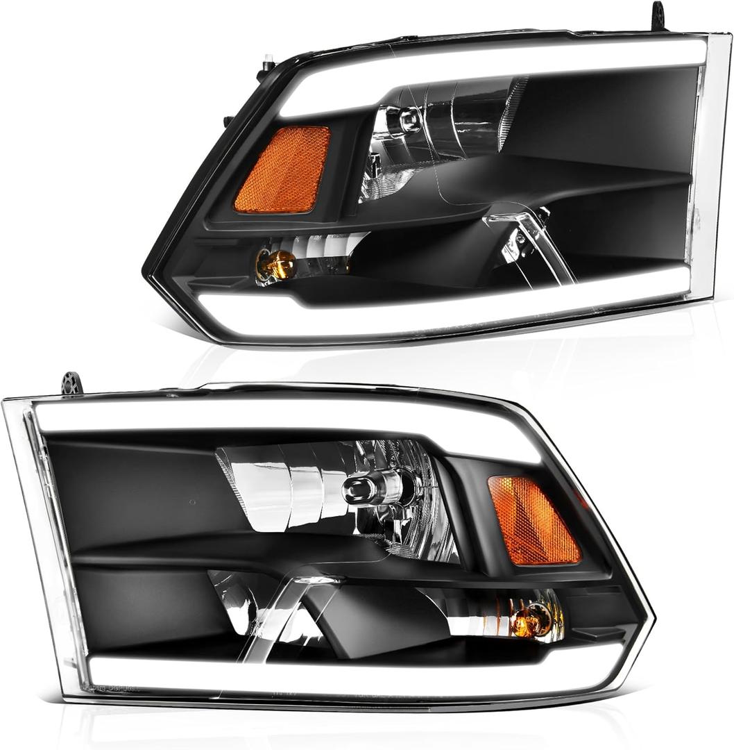 AUTOSAVER88 LED DRL Headlight Assembly Compatible with 20092018 Dodge Ram 1500, 20102018 Dodge Ram 2500 3500 Replacement Headlamp Black Housing Clear Lens (Only for Quad Models) AUTOSAVER88 LED DRL Headlight Assembly Compatible with 20092018 Dodge Ram 1500, 20102018 Dodge Ram 2500 3500 Replacement Headlamp Black Housing Clear Lens (Only for Quad Models)