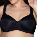 Vanity Fair Women's Medium Impact Sports Bras for Women, Breathable, Moisture Wicking, Padded Cups (40C, Underwire - Black)