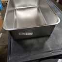 Kirecoo Stainless Steel Cat Litter Box XL- Metal High Sided Cat Pan, Large Stainless Steel Box, Indoor Litter Tray, Non Stick, No Smell, Easy to Clean, Pet Toilet Supplies for Kitten, Kitty, Rabbit