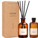 Reed Diffuser Set, 8.12 fl.oz Linen Scented Oil Diffuser, Home Fragrance Reed Diffusers for Bathroom Shelf Decor & Air Fresheners - Includes Reed Diffuser Sticks, 2 Pack Fragrance Oil & Glass Bottle