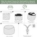 HIGOGOGO Round Stuffed Pouf Ottoman, Plaid Poufs with Foam Chunk Filling, Fluffy and Furry Pouf Foot Stool Storage Ottoman, 26 X 18 Floor Poufs Foot Rest for Living Room, Pink