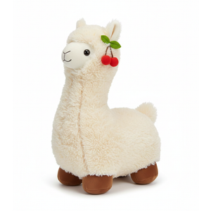 OUKEYI 13.7" /35cm Alpaca Plush Toy, Llama Stuffed Animal Momo Alpaca Plush Toy Alpaca Plush Doll Gift for Girls Birthday Wedding Home Decor (Brown)