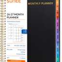 SUNEE Monthly Planner 20262027 (Jan 2026 to Dec 2027)  Large 7" x 10" Organizer with Tabs, Note Pages, 100 GSM Paper, 24-Month Calendar, Spiral Bound for Office, School, Women, Men, Black