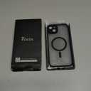 TOCOL for iPhone 15 Plus Case, Compatible with Magsafe, Full Camera Protection, Built-in Magnetic Ring, Drop Protection, Translucent Matte Phone Case for iPhone 15 Plus 6.7 inch (Black)