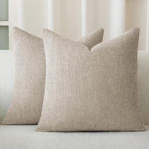 a moment Taupe Chenille Throw Pillow Covers 18x18 Inch Pack of 2 Modern Decorative Throw Pillow Covers Farmhouse Cross Covers Home Decor for Sofa Bedroom Living Room a moment Taupe Chenille Throw Pillow Covers 18x18 Inch Pack of 2 Modern Decorative Throw Pillow Covers Farmhouse Cross Covers Home Decor for Sofa Bedroom Living Room