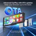 Portable Carplay Screen for Car, 10" Wireless Carplay & Android Auto, OTA Updates, Car Play Touchscreen with 1080P Backup Camera,GPS Navigation,Voice Control,5.0 Bluetooth (10inch)