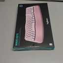 Logitech Wave Keys Wireless Ergonomic Keyboard with Cushioned Palm Rest, Comfortable Natural Typing, Easy-Switch, Bluetooth, Logi Bolt Receiver, for Multi-OS, Windows/Mac - Rose