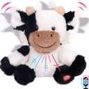 Hopearl Talking Cow Repeats What You Say Shaking Head Electric Interactive Animated Toy Speaking Plush Buddy Birthday Festival for Toddlers, 7''