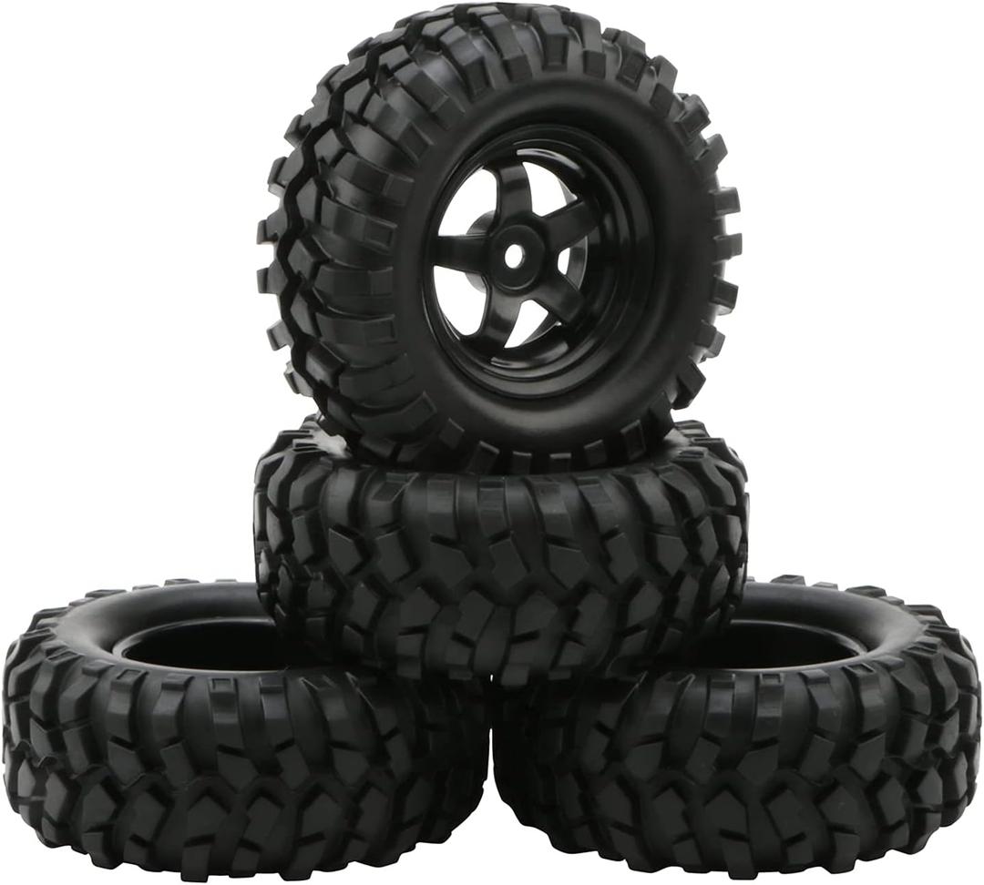 4x 1:10 RC Off-Road Car Wheel Tires 5 Spokes Wheel Rim 12 mm Hex RC Parts