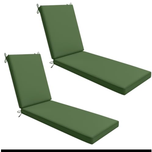 AAAAAcessories Outdoor Chaise Lounge Cushions, Rain-Proof Fabric, Fade-Resistant Patio Furniture Replacement Cushions, 72" x 21" x 3", Military Green