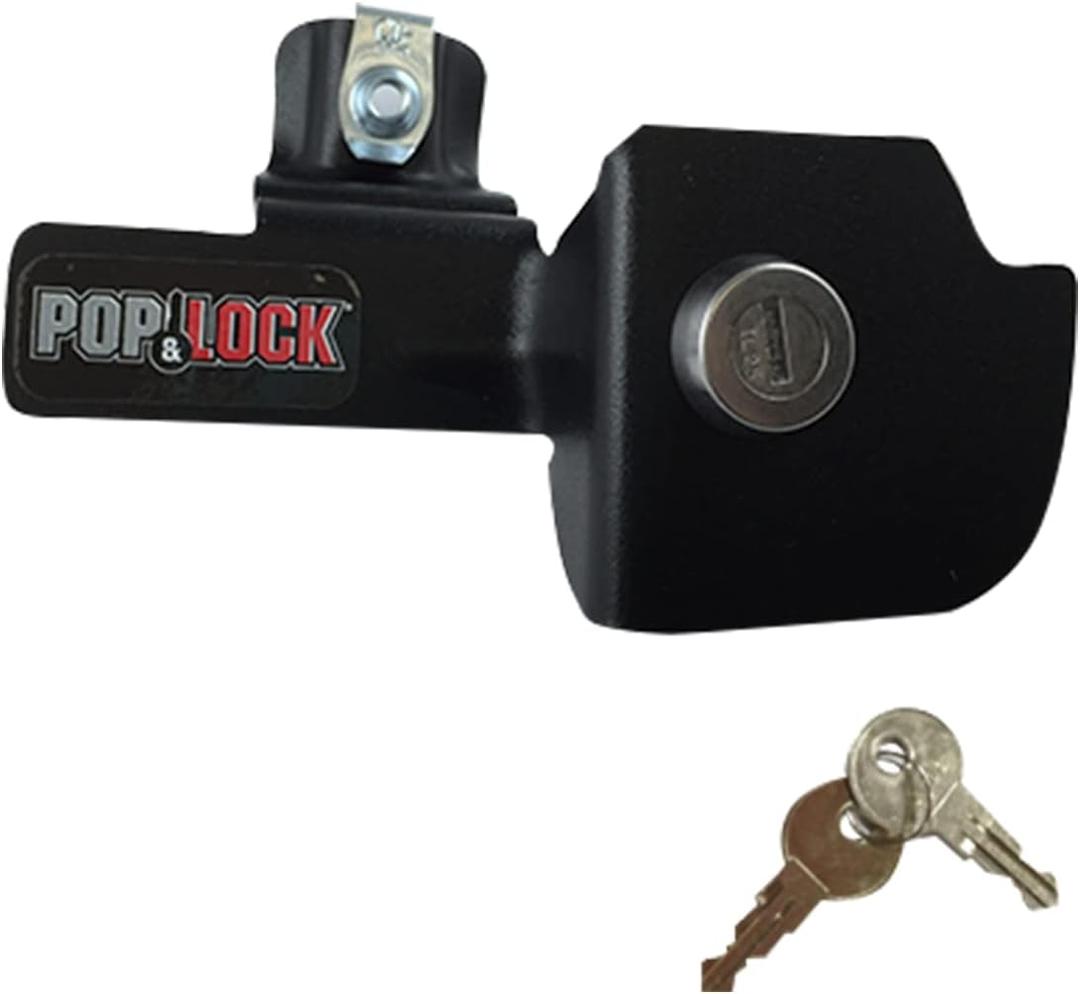 Pop & Lock  Manual Tailgate Lock for Chevy Silverado and GMC Sierra, Fits 1999 to 2007 Models (Black, PL1100)