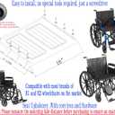 Silver Sport 2 Wheelchair seat Cushion 16 inch,Wheelchair Replacement seat,Vinyl Seat Upholstery 16x16,Embossed,Replacement Parts, with Hardware,STDS3J4616.Suitable for K1/K2 wheelchairs (1Ea,Black)