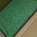Dog Grass Pad with Tray, 23''X17'' Small Artificial Turf Grass Potty, Reusable Puppy Pee Pads for Dogs, Portable Dog Litter Box for Indoor Outdoor Potty Training Toilet
