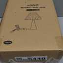 EDISHINE 13.58" Small Table Lamp, Wooden Base Nightstand Lamp, White Pleated Lampshade, Space-Saving Modern Bedside Lamp for Nursery Kids Room Bedroom Living Room, E26, ON-Off Button, Burlywood Base