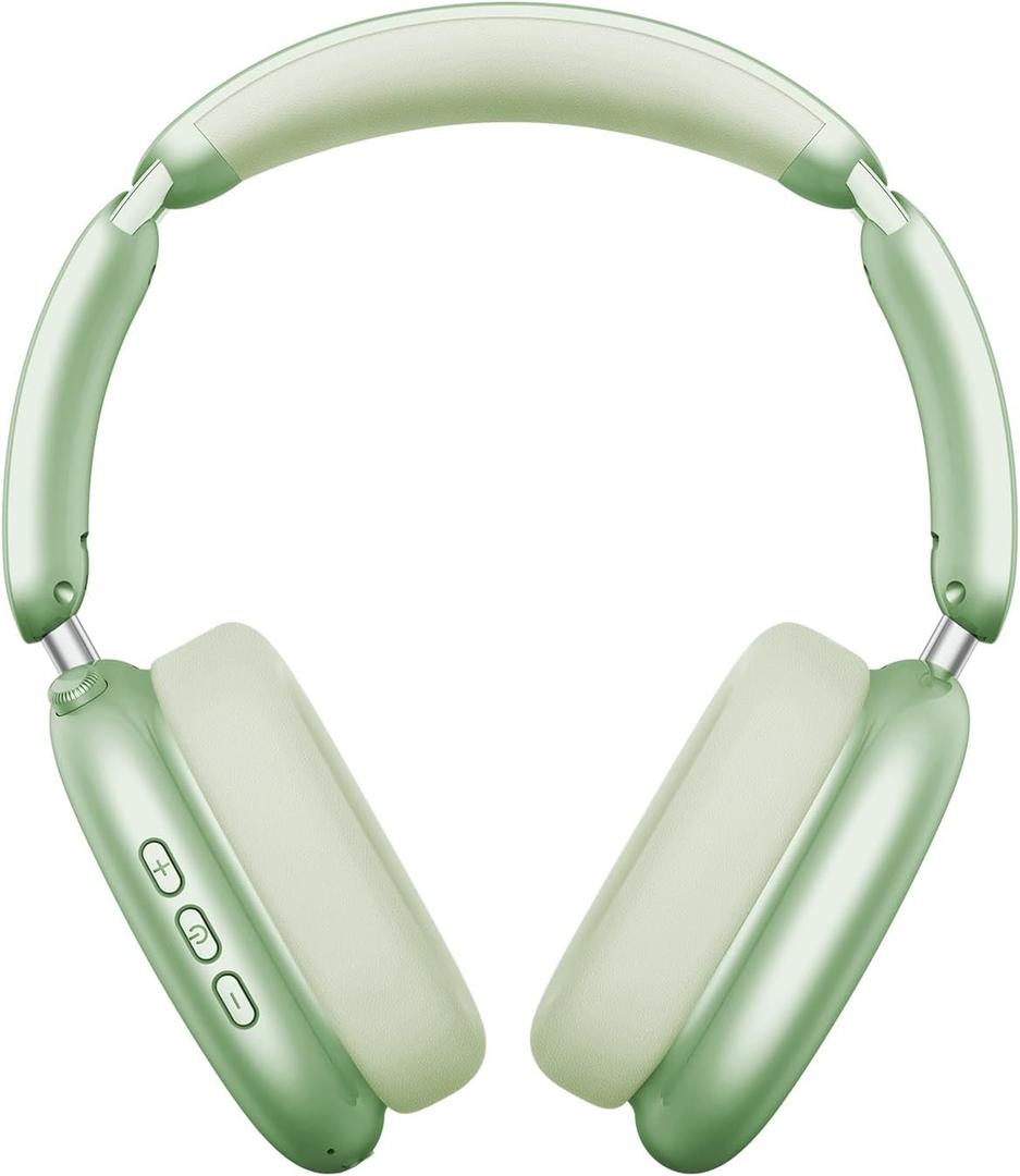 Wentronic Y02 Active Noise Cancelling Headphones, Wireless Over-Ear Bluetooth 5.4 Headphones, Multiple Modes, 60H Playtime, Hi-Res Audio, Big Bass, Foldable Lightweight for Travel Home Office, Green