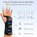 FREETOO Wrist Brace for Carpal Tunnel,[New Upgrade-Anatomically shaped] Adjustable Wrist Support Splint for Men and Women,Hand Brace for Pain Relief, Tendinitis,Arthritis,Left Hand,Medium,Black-Rose Red