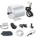 High Speed Brushless DC Motor Kits 2000W 60V Electric Gokart Motor 4250RPM Rated Mid Motors with Controller Pedal Throttle for E-Scooter Dirt Bike Motorcycle