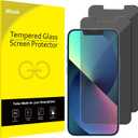 JETech Privacy Screen Protector for iPhone 16e 2025, iPhone 13/13 Pro 6.1-Inch, Anti Spy Tempered Glass Film, 2-Pack
