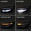 LED Headlight Assembly Compatible with Chevy Equinox LS 2022 2023 2024 w/Halogen Turn Signal Factory Replacement Head Light Lamp 85538059 GM2502531 Left Driver Side