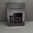 Karaoke Machine for Adults, Portable Bluetooth Speaker with 2 Wireless Microphones and Lights Show, Karaoke Speaker with Bass & Treble, Supports for TWS,USB,FM,REC,AUX in,TF Card for Party/Meeting (Black)