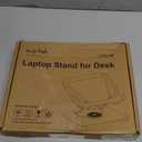 suptek Laptop Stand for Desk, Adjustable Computer Notebook Stand with 360° Rotating Base, Ergonomic Laptop Riser for Collaborative Work, Foldable & Portable Laptop Stand, fits for 11-17" Laptops, White