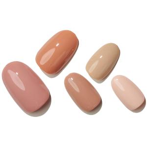 GLAMERMAID Press on Nails Medium Oval, Handmade Fall Brown Glitter Glue on Gel Nails, Short Oval Acrylic Fake Nails Kits Reusable Full Cover Stick on Nails for Women Gifts, Pack Of 2