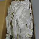 CT CRAFT LLC Ivory Velvet Metallic Backing Christmas Tree Topper Bow 11" with 4 Ribbon Streamers x 3 Yards Long Each for Holiday Elegant Fancy Home Decor Indoor