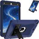 AVAWO Case for iPad 9th/8th/7th Generation(10.2 inch, 2021/2020/2019), Heavy Duty Military Grade Shockproof Protective Cover with Built-in Stand/Pencil Holder for i Pad 9/8/7 Gen, Navy Blue