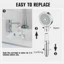 4 Pack Replacement Filters Compatible With Cobbe Handheld Shower Head,Water Filter For Water Softening,Removes Chlorine(White)