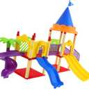 Toyvian Miniature Playground Models Kids Mini Slide Toy Model Plastic Playground Equipment STEM Toys for Kids Mini Playground Doll House Decor