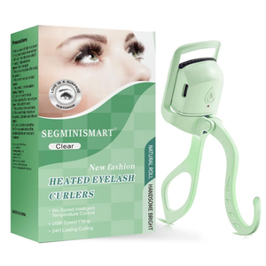 Heated Eyelash Curler, Fast 5s Heat up, 24 Hours Long Lasting, Rechargeable Electric Lash Curler, Temperature Control, Safe Anti-Burn Eye Lash Curler, Quick Natural Curling Lashes (Green)