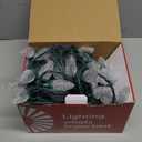 Brightown C9 LED Christmas String Lights, 66ft 100 LED Waterproof Strawberry String Lights, Plug-in Extendable Green Wire Lights String for Outdoor Indoor Outside Patio Wedding Party Decoration (Warm White)